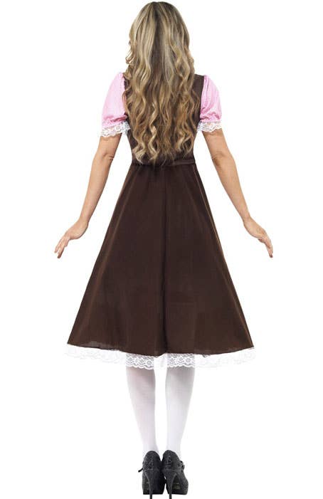 Womens Brown and Pink Oktoberfest Costumes Female - Back Image