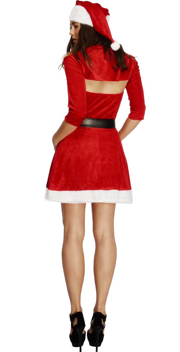 Santa Women's Sexy Christmas Dress Up Costume Back View