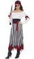 Women's Long Pirate Fancy Dress Costume Front Image