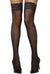 Black Thigh High Stay Up Fishnet Costume Stockings for Women - Main Image