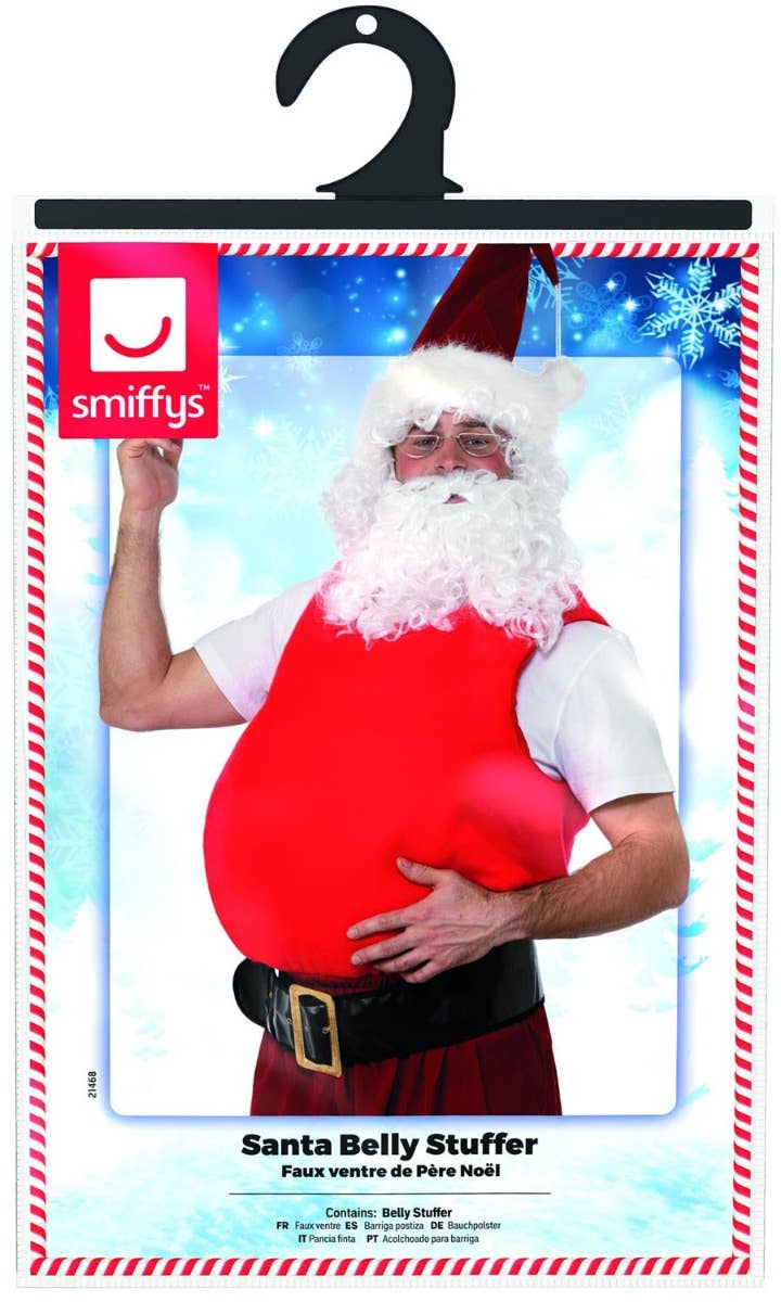 Men's Santa Claus Belly Stuffer Christmas Costume Accessory Packaging Image