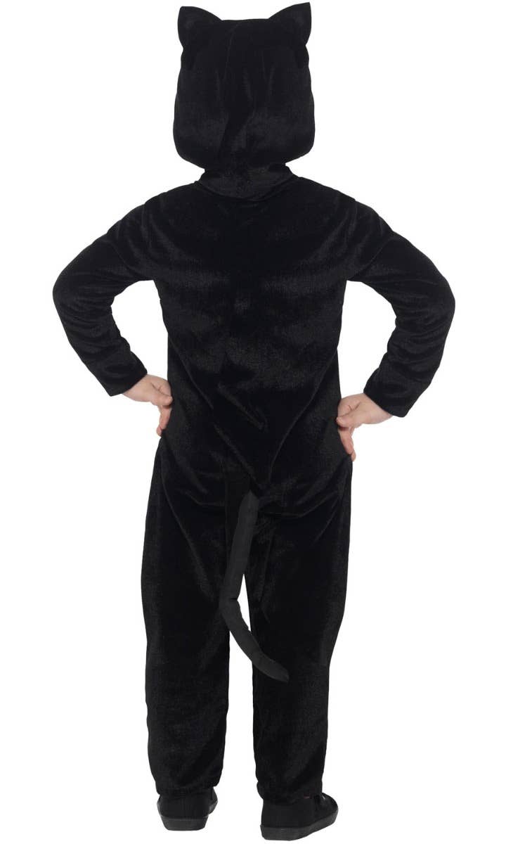 Toddler Girls Cute Black Cat Halloween Fancy Dress Costume Back Image