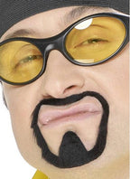 Novelty Ali G Stick On Black Facial Hair Costume Accessory Set