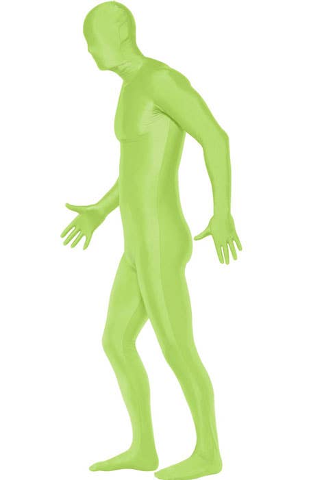 Men's Green Skin Suit Fancy Dress Costume Side