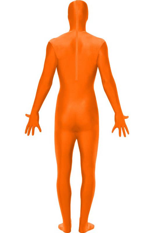 Novelty Men's Second Skin Orange Morphsuit Costume - Back Image