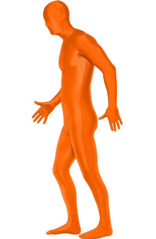 Novelty Men's Second Skin Orange Morphsuit Costume - Side Image