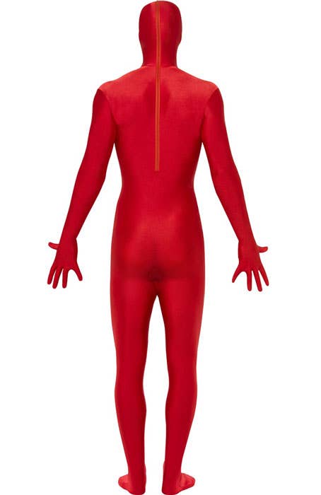 Men's Red Skin Suit Fancy Dress Costume Back