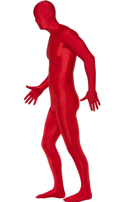 Men's Red Skin Suit Fancy Dress Costume Back