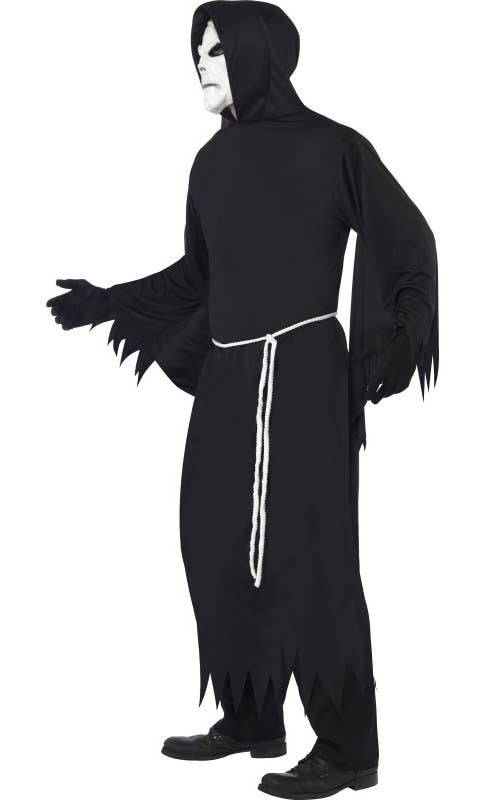 Classic Black Grim Reaper Men's Halloween Costume - Side Image
