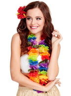 Hawaiian Rainbow Flower Lei Accessory Main Image