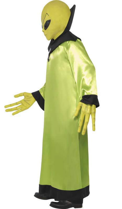 Mens Alien Green Space Fancy Dress Costume - Side Image