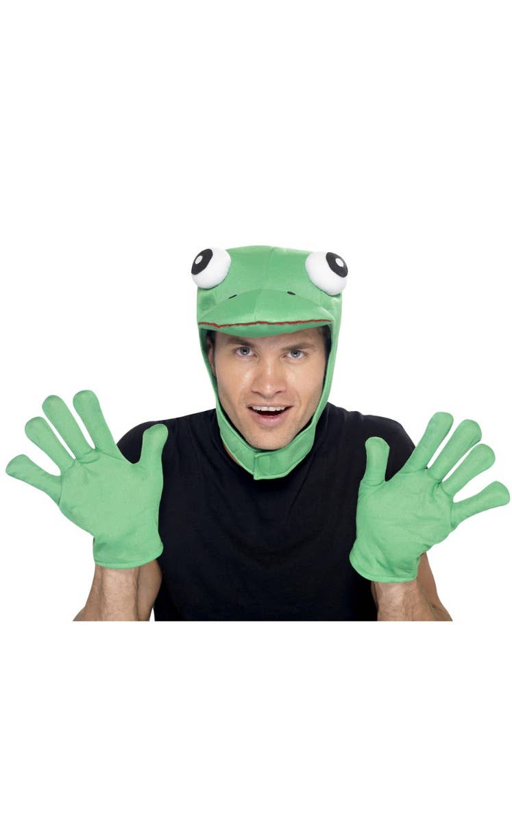 Men's Green Fairytale Frog Adult's Costume Accessory Kit Alt Image