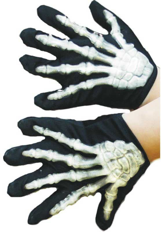 Glow in the Dark Kid's Skeleton Costume Gloves Alternative Image 