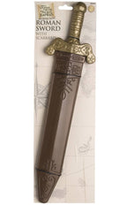 Plastic Novelty Roman Sword With Scabbard Costume Accessory Set