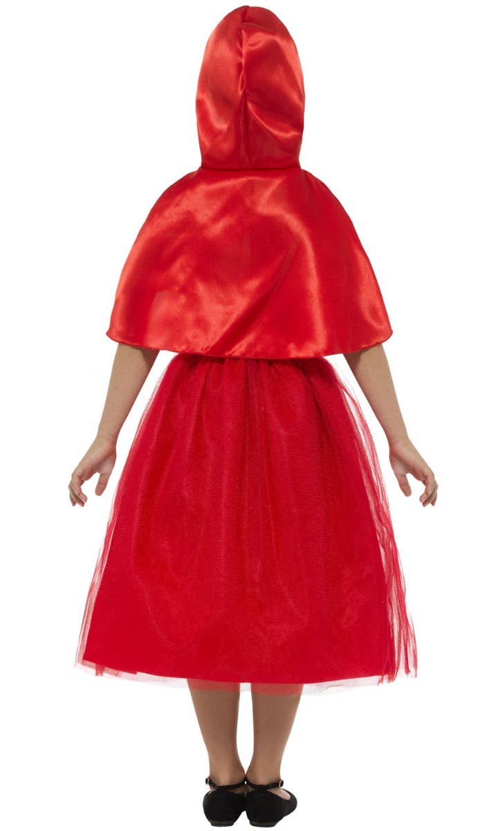 Deluxe Little Red Riding Hood Girls Fancy Dress Costume Back Image