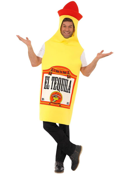 Yellow Tequila Bottle Novelty Costume for Adults - Front Image