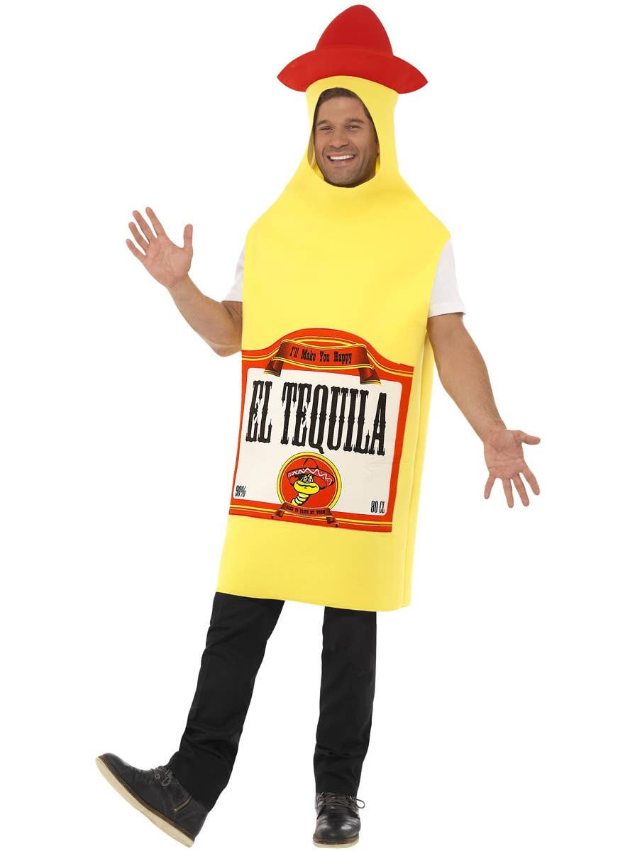 Yellow Tequila Bottle Novelty Costume for Adults - Alternate Front Image