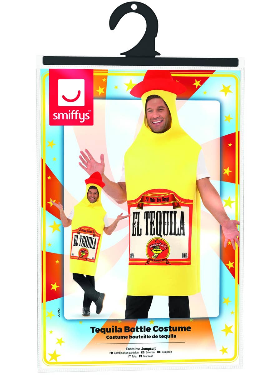 Yellow Tequila Bottle Novelty Costume for Adults - Packaging Image