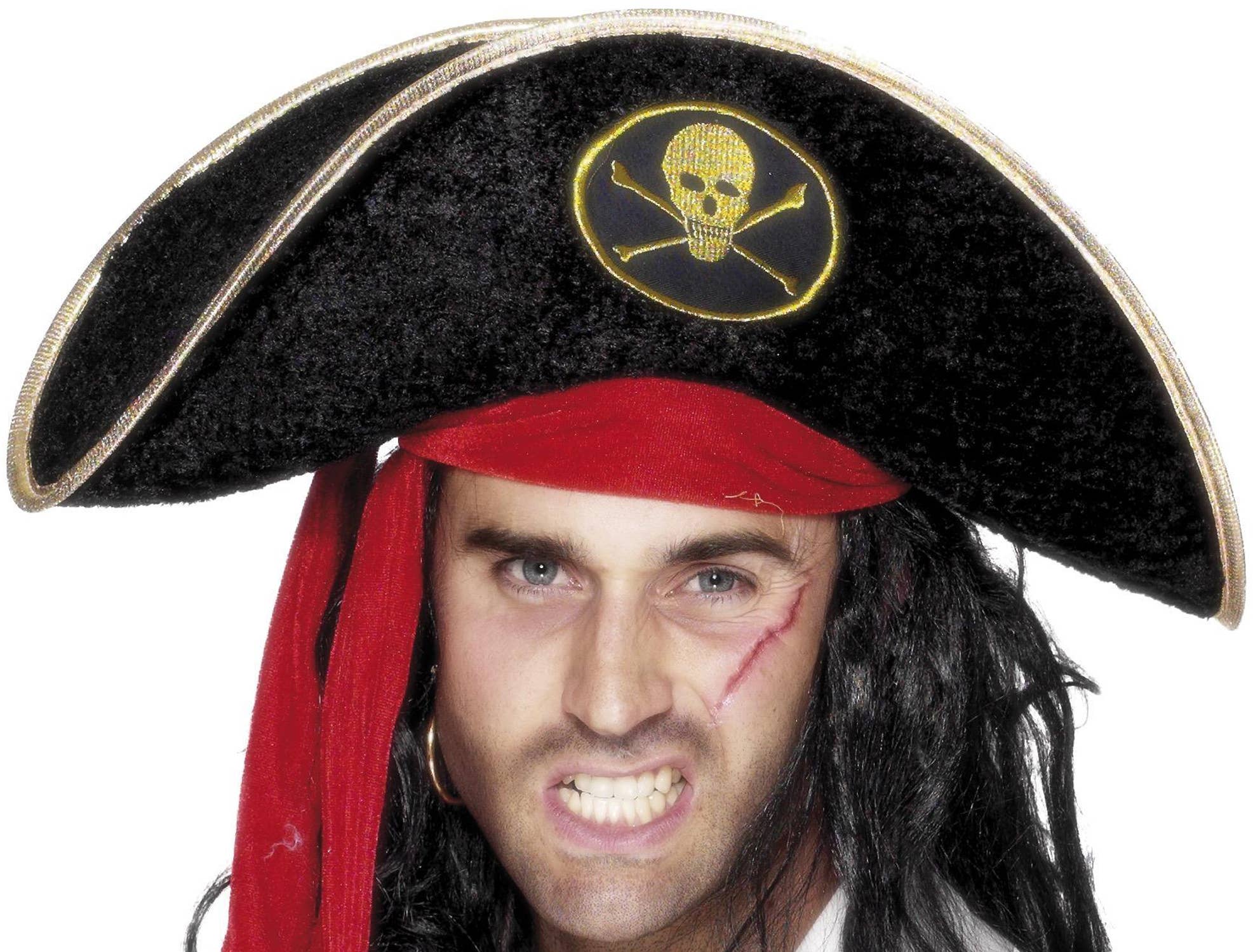 Adult's Nautical Pirate Captain Costume Accessory Hat Alternative Image 2