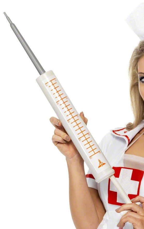 Novelty Oversized Syringe Costume Accessory - Close Image
