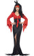Jagged Black and Red Fishtail Vampire Queen Women's Halloween Costume - Front Image