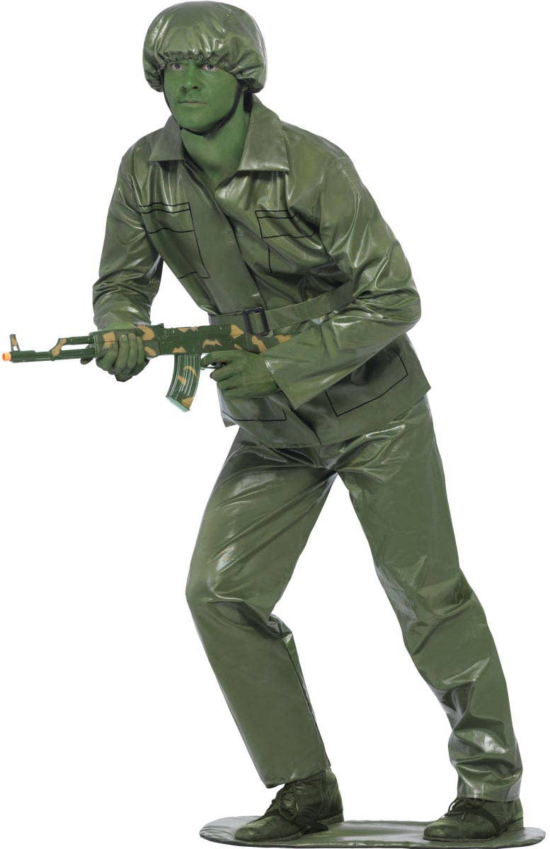 Men's Green Toy Soldier Army Costume Front