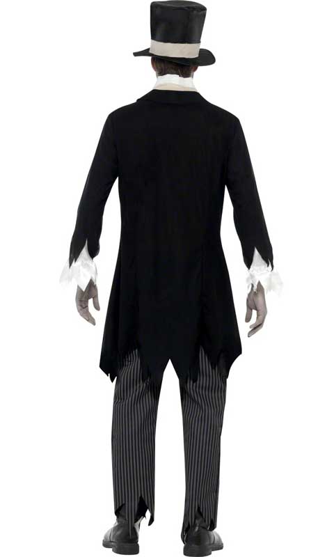 Men's Zombie Groom Halloween Fancy Dress Costume Back