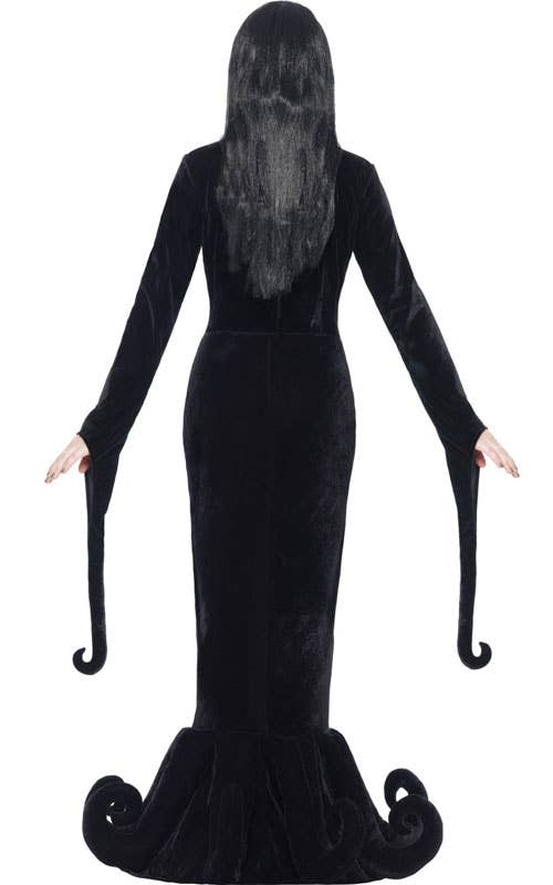 Women's Long Black Dutchess of the Manor Halloween Costume Back View