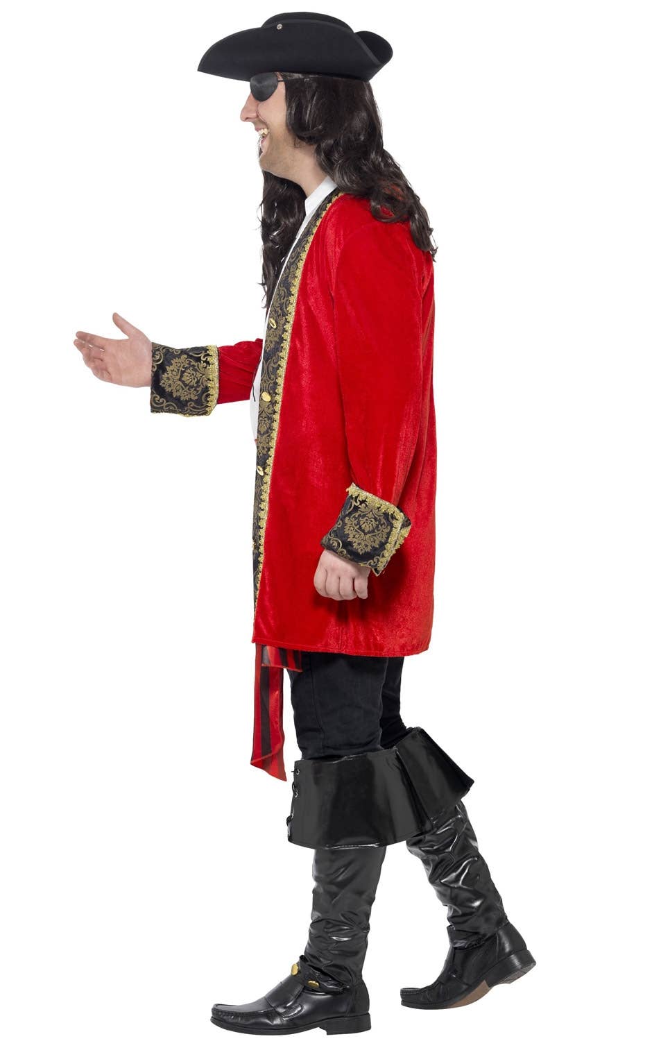 Men's Curves Pirate Captain Fancy Dress Costume Image 3