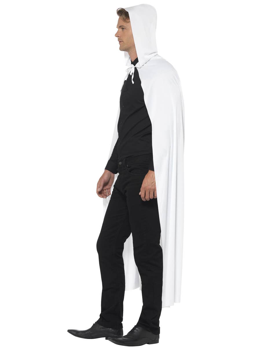 Adults Long White Basic Costume Cape Side Image