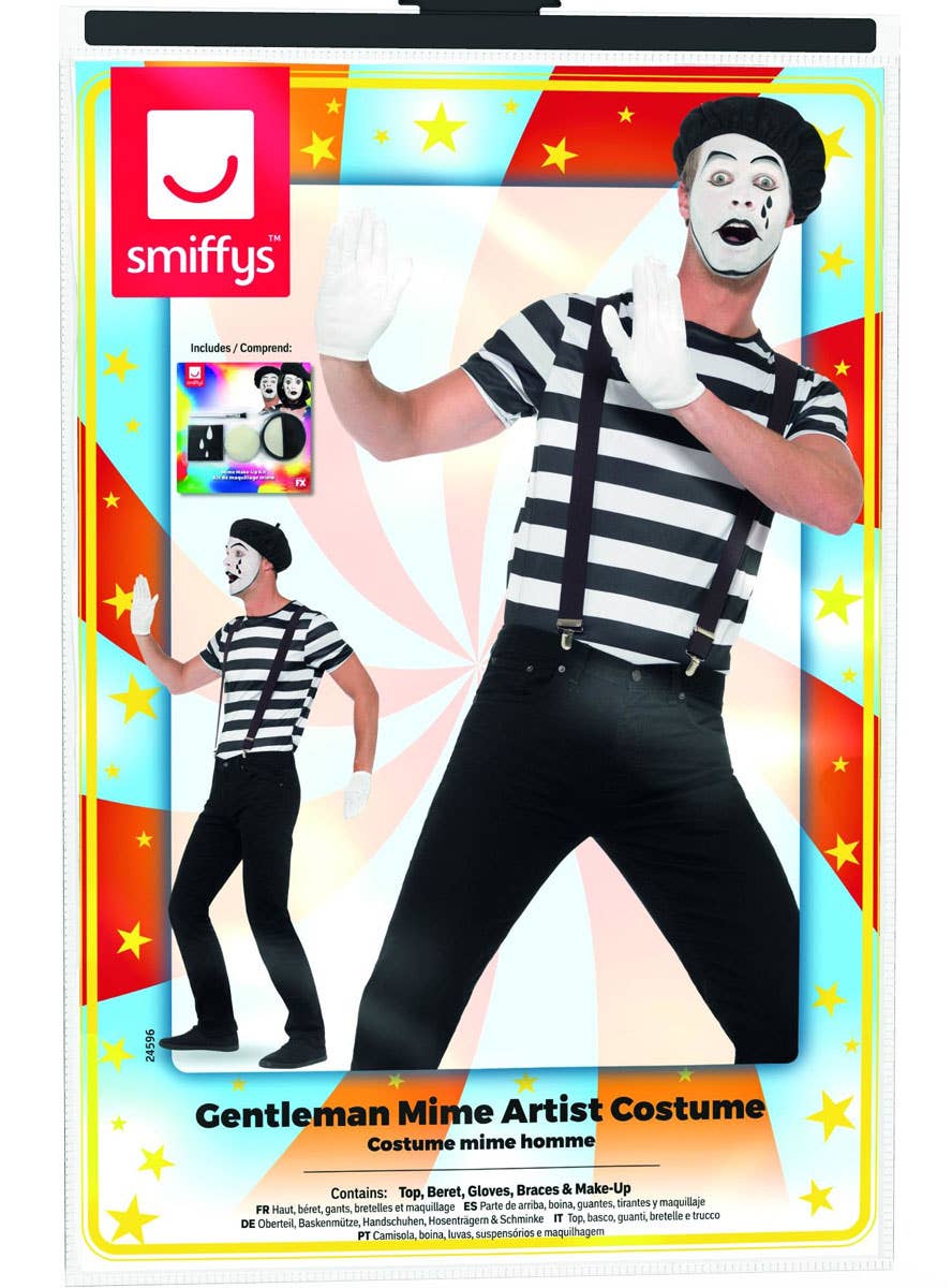 Mime Artist Men's Costume Packaging Image