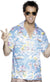 Blue Tropical Island Men's Hawaiian Costume Shirt Image 1