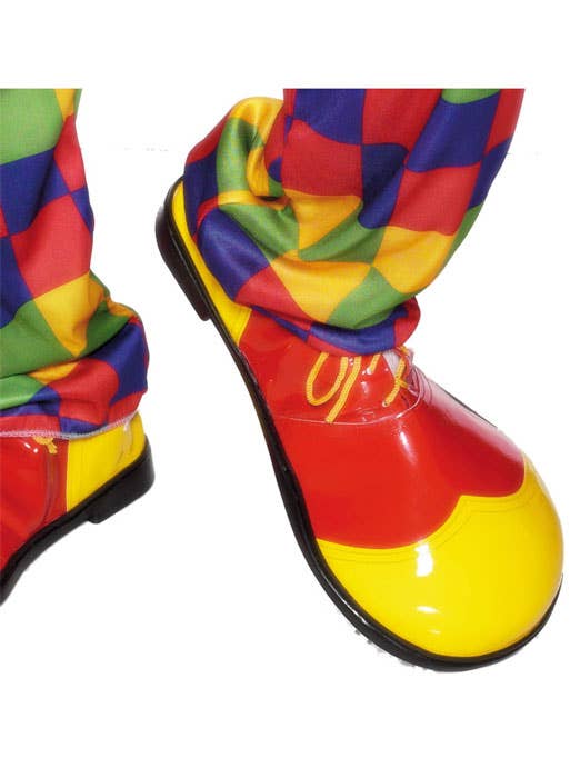 Oversized Red and Yellow Clown Costume Accessory Shoes Main Image