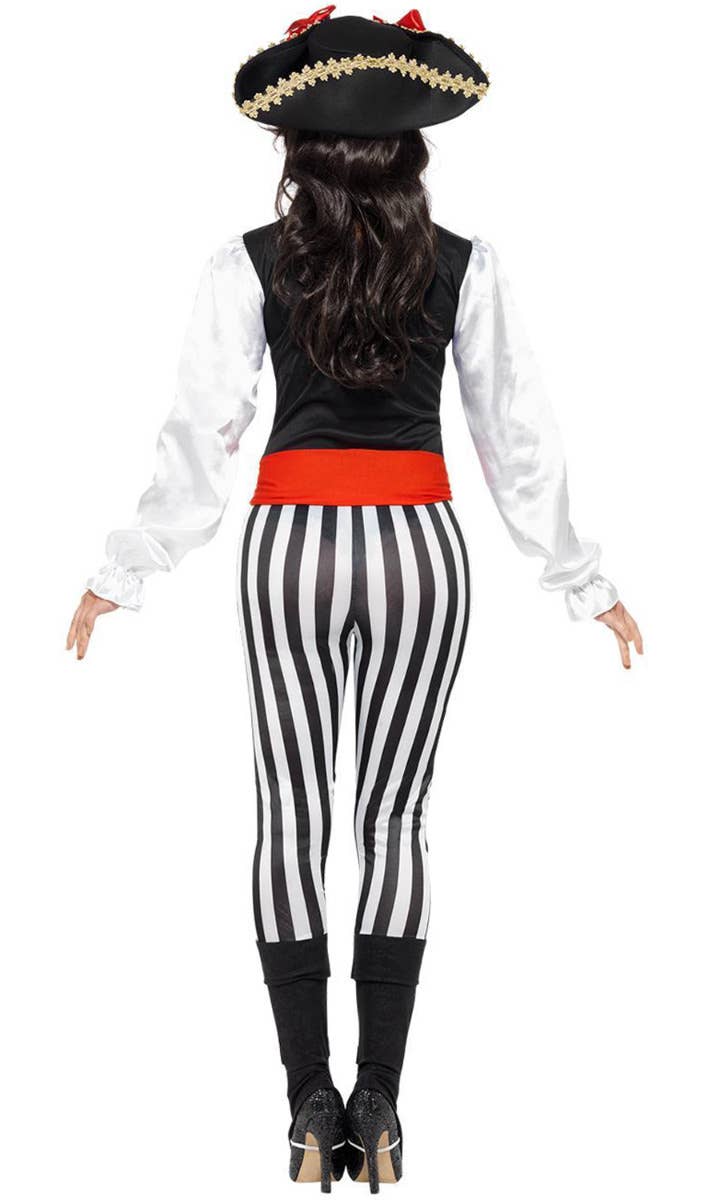 Women's Lady Pirate Pants Fancy Dress Costume Back Image