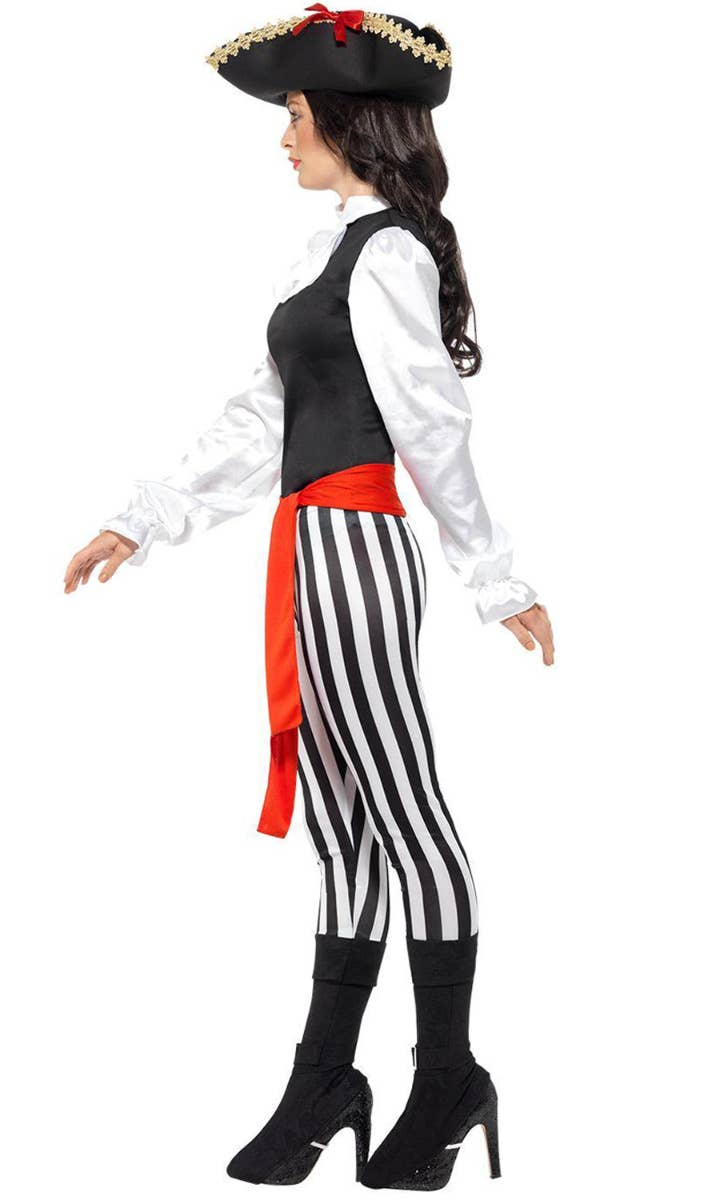 Women's Lady Pirate Pants Fancy Dress Costume Side Image