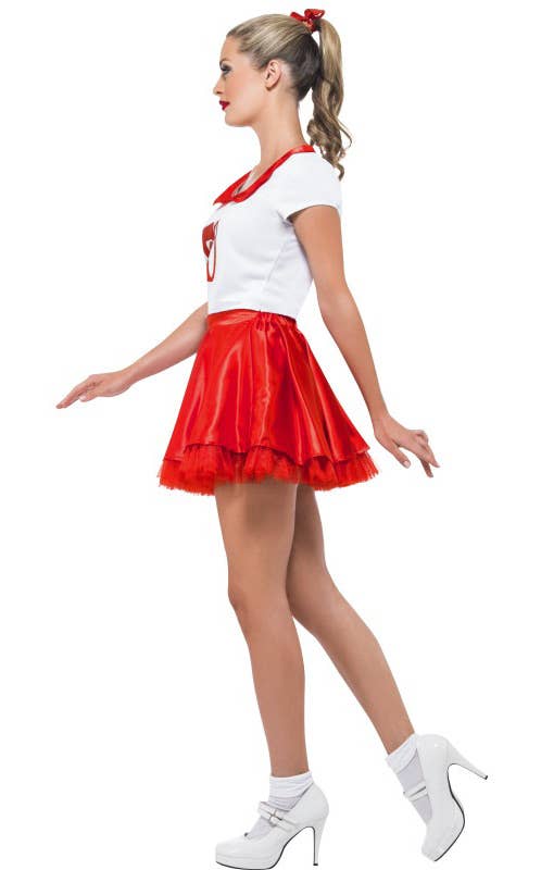 Grease Women's Sandy Short Retro Cheerleader Costume Side