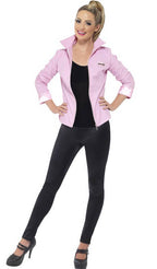 Women's Pink Ladies Grease Costume Jacket Front View