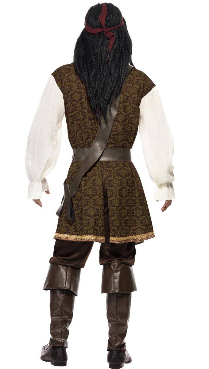 Men's Jack Sparrow High Seas Pirate Costume Back