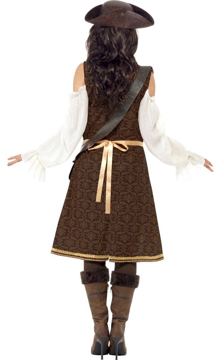 Women's High Seas Pirate Wench Costume - Back Image