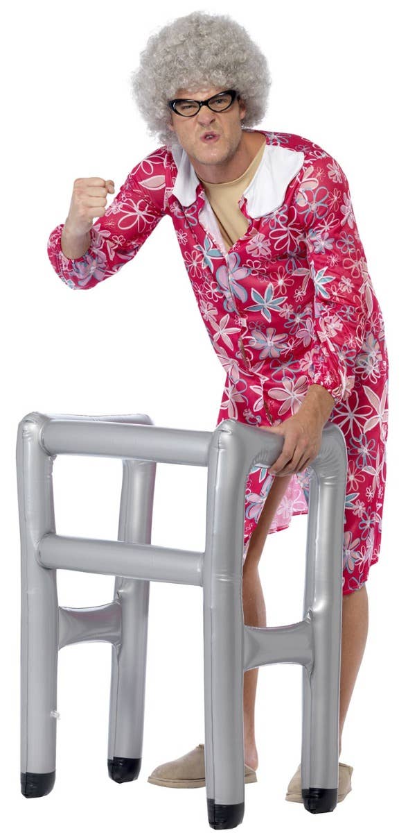 Novelty Inflatable Walking Frame Old Person Costume Accessory Alternative Image