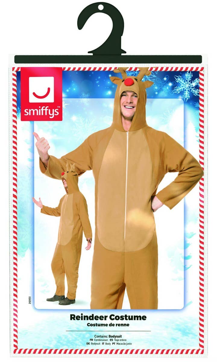 Men's Rudolph the Reindeer Christmas Fancy Dress Costume Packaging Image