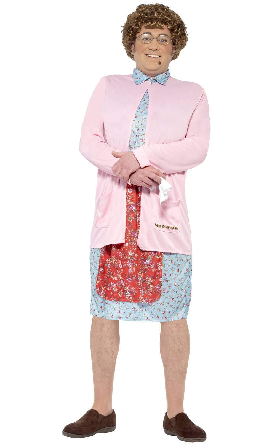 Mrs Brown Men's Novelty Funny Fancy Dress Costume Front View