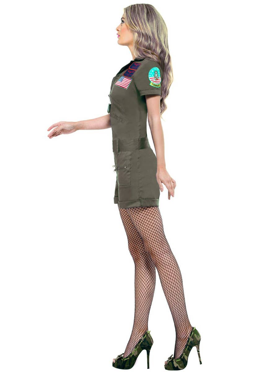 Women's Top Gun Cutie Costume Side Image