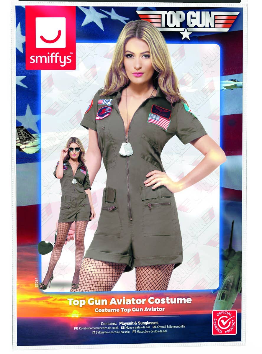 Women's Top Gun Cutie Costume Packaging Image