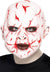 Bloody Scarred White Latex Face Halloween Costume Mask 