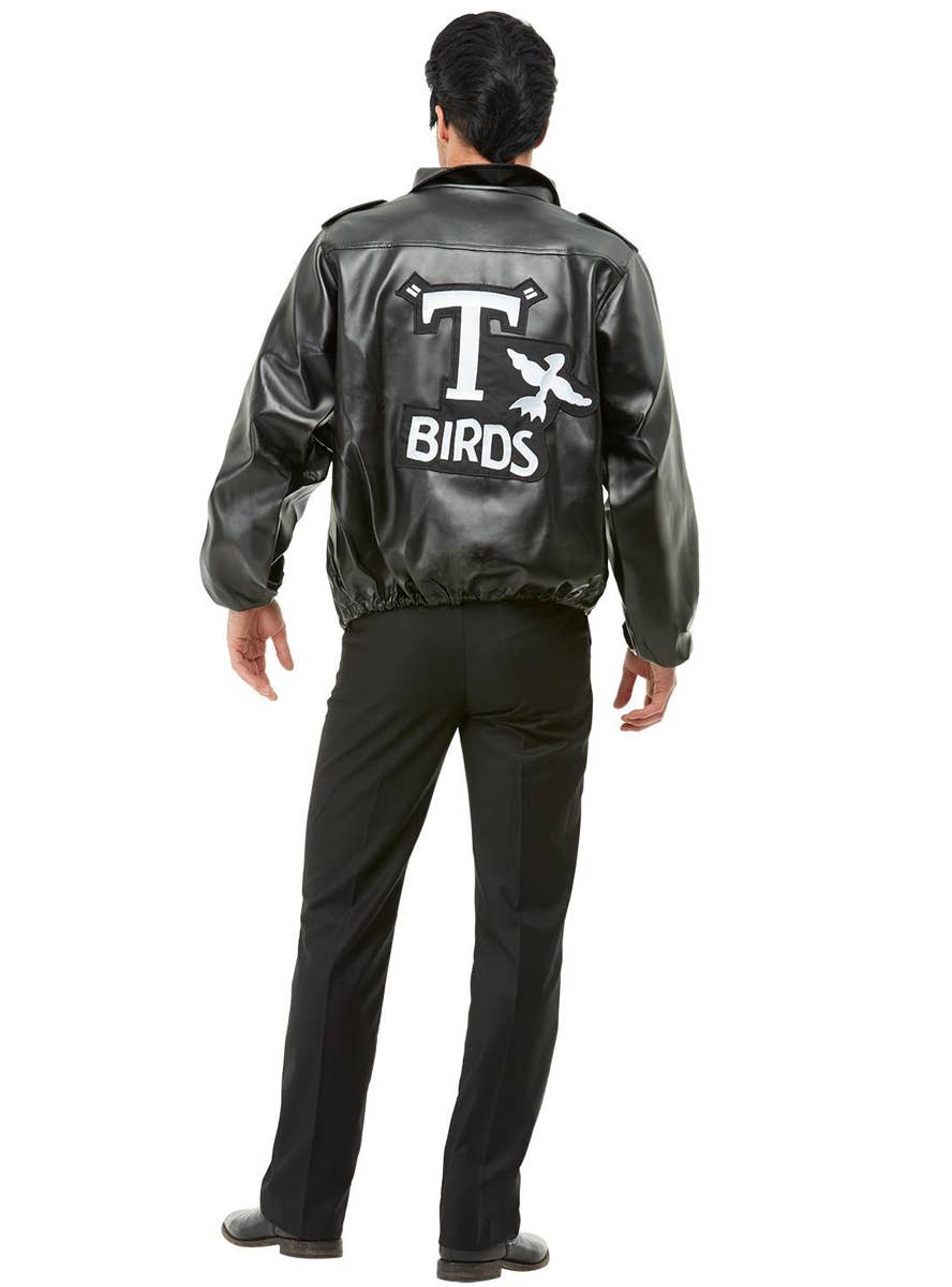 Men's T-Birds Grease Fancy Dress Costume Jacket - Back Image