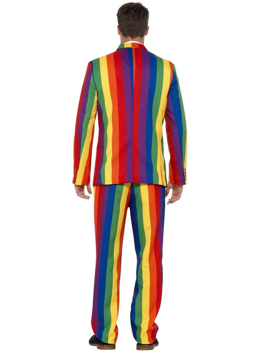 Deluxe Over the Rainbow Men's Stand Out Costume Suit - Back Image