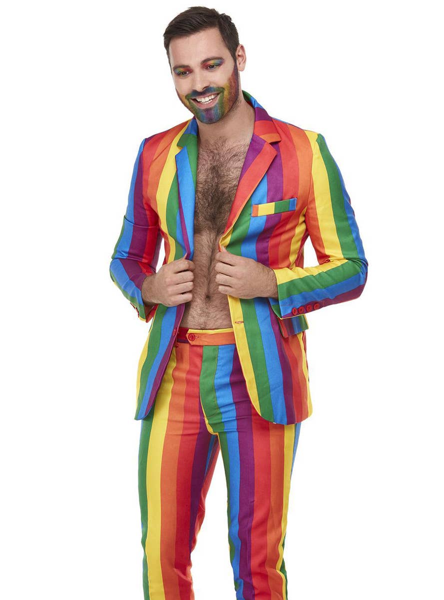 Deluxe Over the Rainbow Men's Stand Out Costume Suit - Alternative Image 2