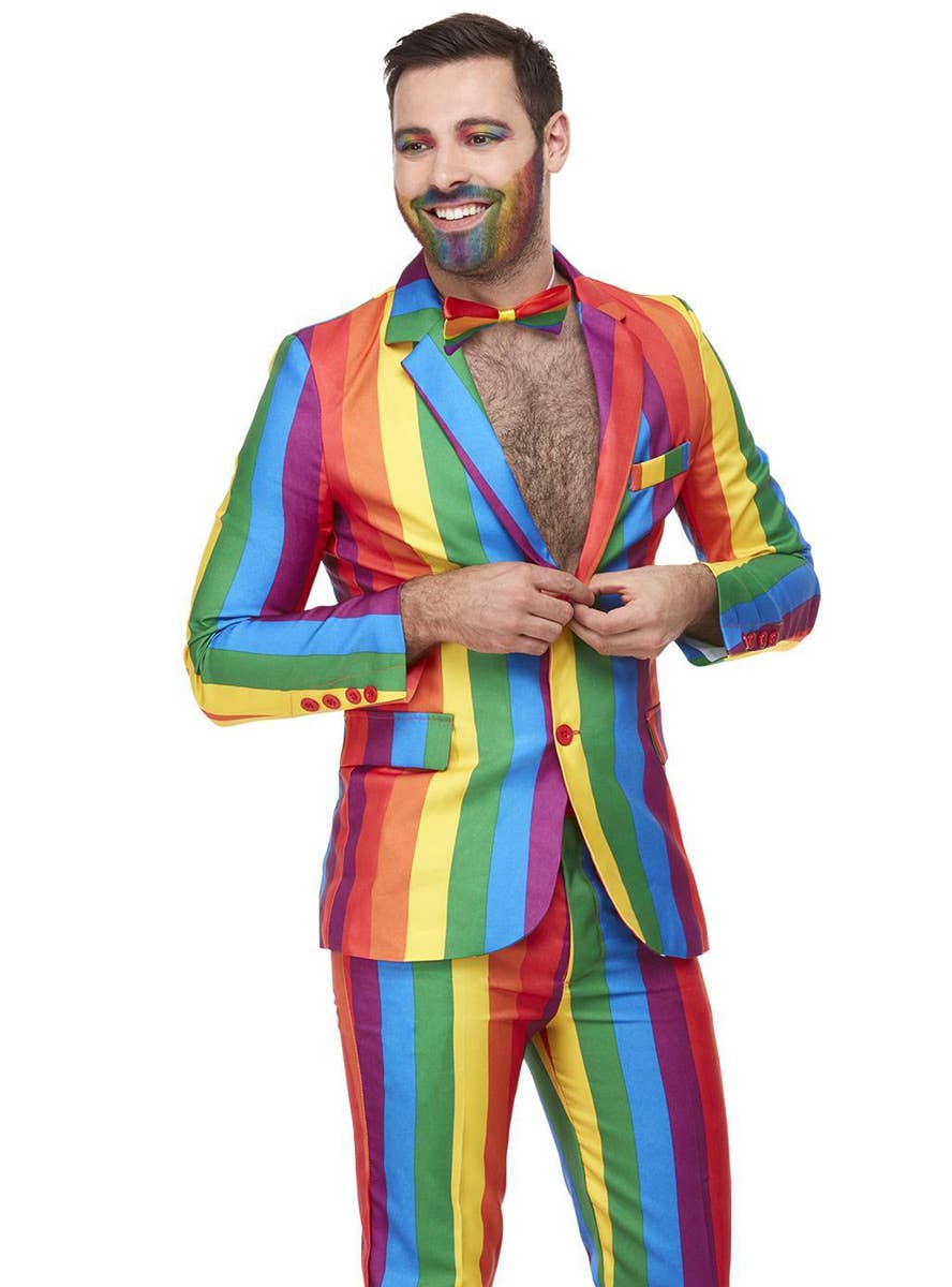 Deluxe Over the Rainbow Men's Stand Out Costume Suit - Alternative Image1