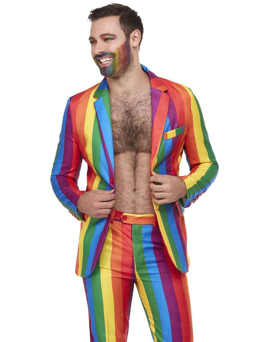 Deluxe Over the Rainbow Men's Stand Out Costume Suit - Alternative Image3